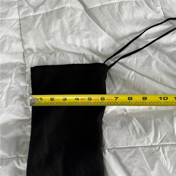 Black Over-the-Knee Heeled Boots with Lace-Up – Size 7 - Picture 2 of 12